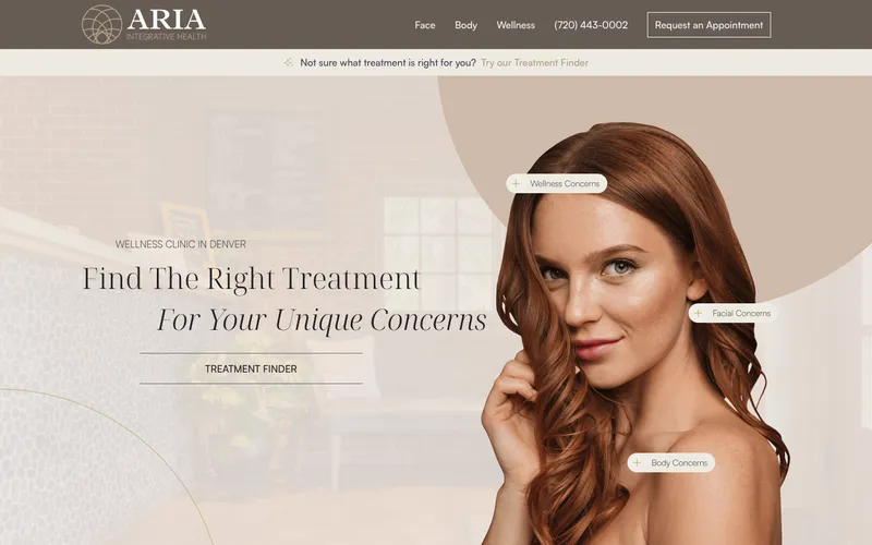Aria Integrative Health website