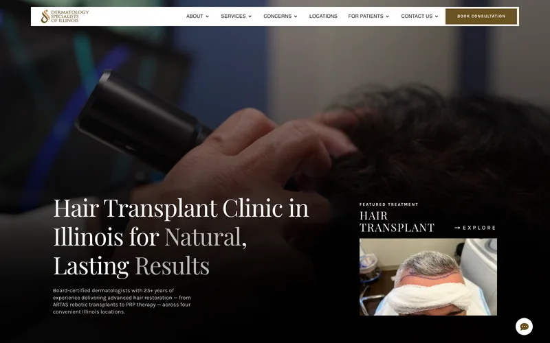 DSI Hair hair transplant clinic website