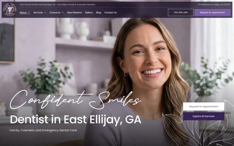 East Ellijay Family Dentistry website